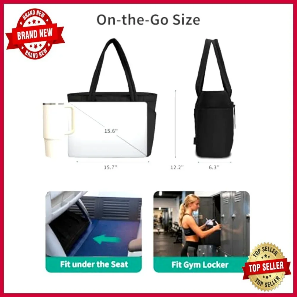 Large Puffer Tote with 15.6